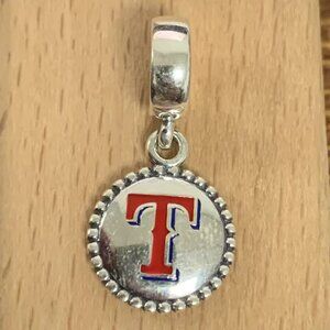 Pandora Texas Rangers Baseball Charm Pendant, S925 Silver Bracelets